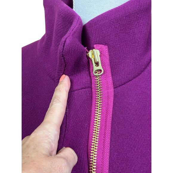 J. Crew New Cocoon Coat, magneta, minimalist, modern classic, statement coat - Picture 4 of 7